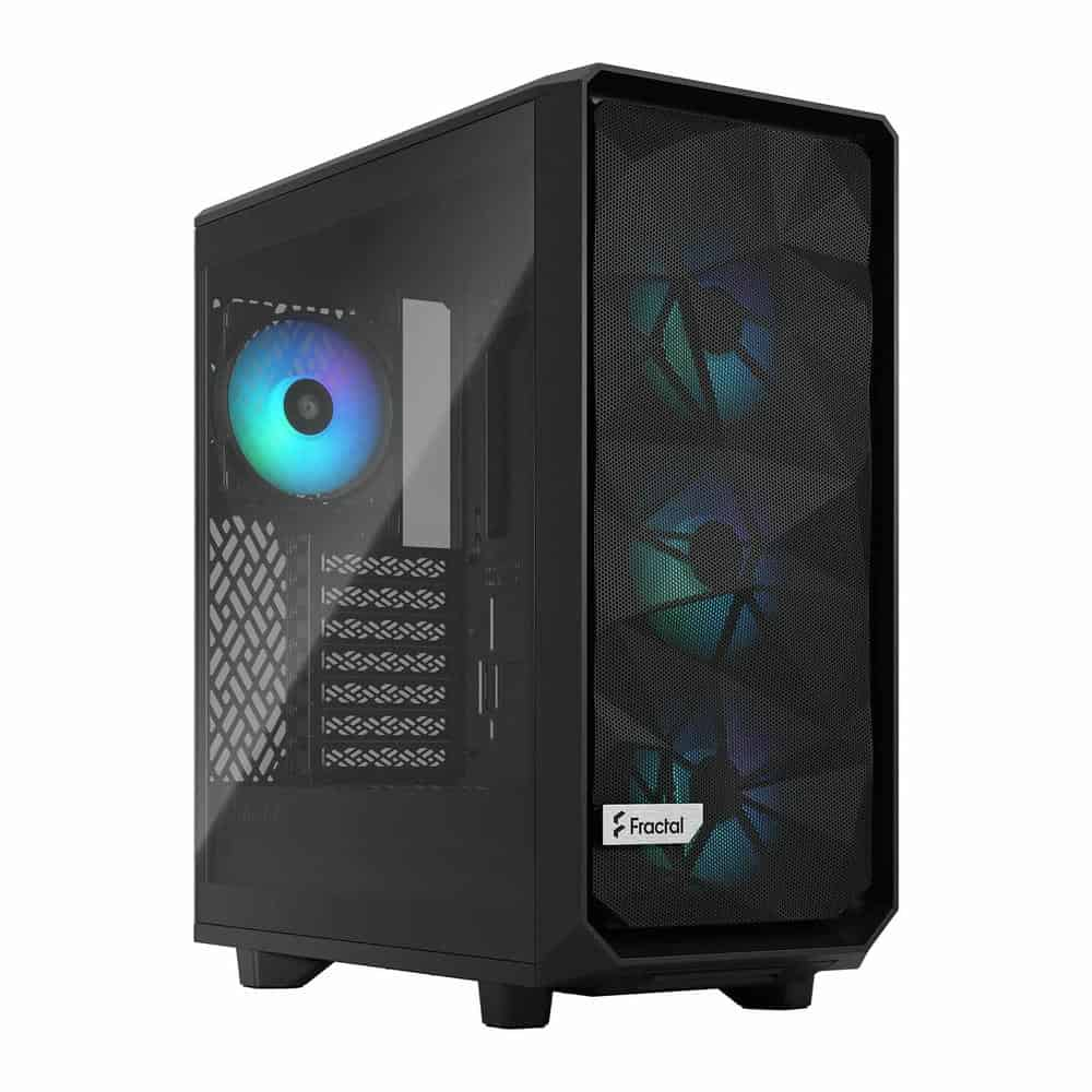 Fractal Meshify 2 Compact RGB Black Mid Tower Tempered Glass PC Case